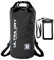 Premium Wasserdichte Tasche, Sack mit Handy-Trockentasche und langem, verstellbarem Schultergurt, ideal für Kajakfahren/ Bootfahren/ Kanufahren / Rafting / Schwimmen / Camping (Schwarz, 30 Liter)