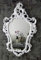 artissimo Barock Wandspiegel Weiß Barock Oval Hochglanz Jugendstill Badspiegel 50X76 3039