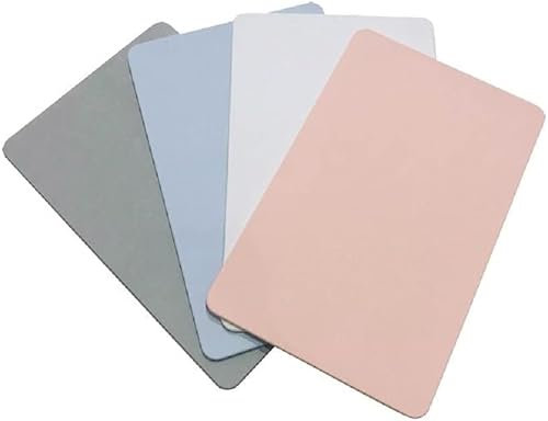 Tapis de Bain Absorbant - Sèche Rapidement - Sortie de Bain Antidérapante en Diatomite - 60 x 40cm - Gris Perle - Forte Capacité d’Absorption d’Eau - Idéal pour Salle de Bain ou Douche