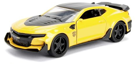 Jada Toys Transformers Bumblebee, 2016 Chevy Camaro, Spielzeugauto aus Die-Cast, Auto, Türen zum Öffnen, Maßstab 1:32, gelb