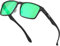 ATTCL Klassische Herren Polarisierte Sonnenbrille mit Rechteckig Metallrahmen und Karbonfaser Bügeln,UV400 Schutz Sonnenbrillen 8999 Black green