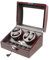 DUKWIN Automatic Watch Winder, Watch Winders with 4 Winder Positions and 6 Display Storage Spaces with Quiet JapMotor Powered by Battery or AC Adapter for Men and Women Watches (British Plug)