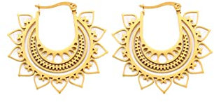 KKJOY Edelstahl große Silber Gold Hoops Piercings Ohrringe Schmuck Geschenke für Frauen Mädchen