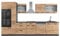 Vicco Küchenzeile R-Line, Goldkraft Eiche/Anthrazit, 350 cm mit Hochschrank, ohne Arbeitsplatte