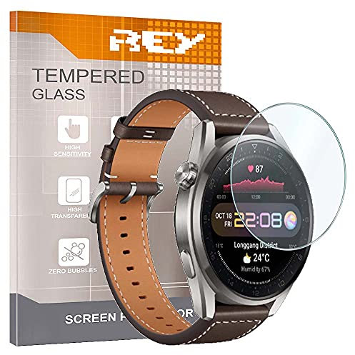 REY Pellicola salvaschermo per Garmin Fenix 7X 51mm - Fenix 7X PRO 51mm - QUATIX 6X Solar 51mm, Vetro temperato, di qualità Premium