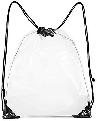 GIMOCOOL 2 Pcs Transparenter Turnbeutel, Rucksack mit Kordelzug Turnbeutel Sportbeutel Gym Bag, Tasche Durchsichtig Transparenter Rucksack Damen, Premium Rucksack Sportbeutel für Sport und Reisen