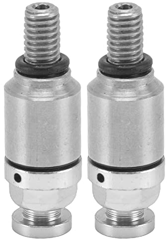 Entlüftungsventil Gabel Edelstahl Entlüftungsventil Gabel Einfache Installation Aluminiumlegierung M5 x 0.8 Langlebig für Motorrad (Silber)