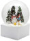 Minium Collection 20104 Schneekugel Weihnacht Stimmung Schneemann Winter auf Sockel weiß eck, Pure-Line, Durchmesser 100mm
