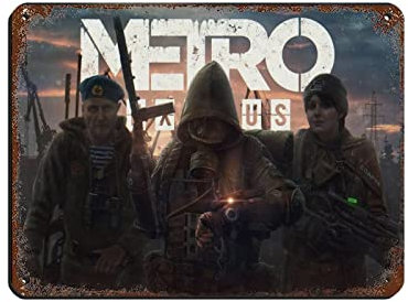 RIELLI Metro Exodus Game 7 Blechschild Vintage Metall Pub Club Cafe Bar Home Wandkunst Dekoration Poster Retro 30 x 40 cm