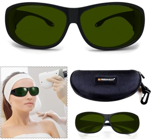 FREEMASCOT Professionelle 190nm-2000nm IPL Laser Schutzbrille für UV-Schutz, Laser-Haarentfernung, Schönheit & Kosmetologie Augenschutz