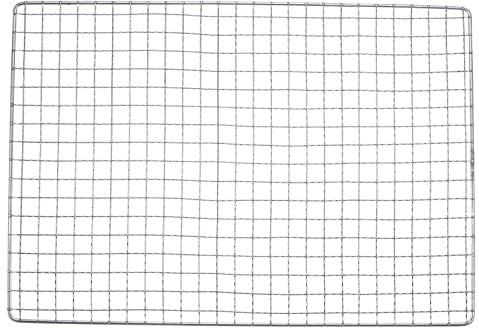 sourcing map 2pcs Square BBQ Grill Net 17.3x10.2 Stainless Steel Cross Wire Barbecue Mesh Mat for Baking Smoking Charcoal Grilling Roasting