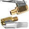 URAQT Car Valve Lever Plug Air Chuck, 2Pcs Brass Tyre Valve Air Pump Clip, Car Pump Accessories Thread Nozzle Adapter, Tire Air Chucks Open End Inflator Valve Connector for Car Truck (8mm)