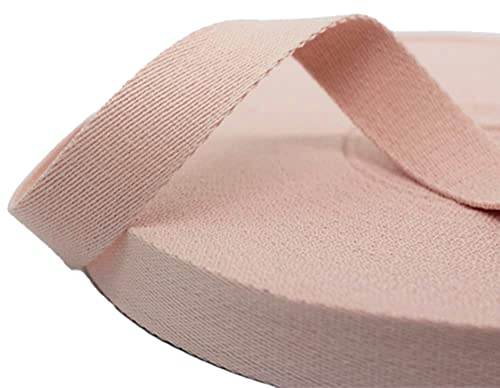 Wambere Baumwoll Schrägband Nahtband,20mmx10Yard,Einfassband Köperband Baumwollband Textilband Fischgrätenband Köperband Wimpelband Twillband Webbing Band für Schneidern DIY-Nähen Basteln,Rosa