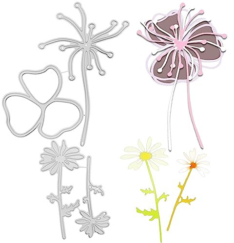 2 Stück Stanzformen für Kartenherstellung, AFUNTA Lotusblatt, Metall, Stanzformen, Spitzendekoration, Stanzformen für DIY, Scrapbook, Fotoalbum, Dekoration