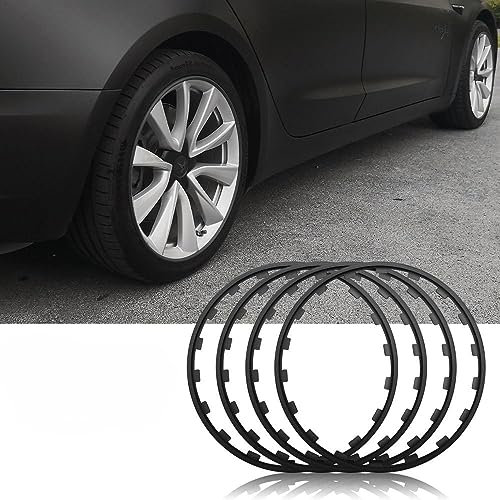 EVANEM 4PCS 18/19/20 Zoll Auto Felgen Ring Protektoren,Für Hon-da CRV HRV XRV Insight Miles Stream CRZ,Fahrzeug Felgen Schutzstreifen,20inch-Black
