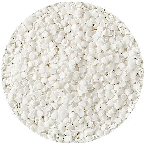 BrandNewCake® Essbare Mini Konfetti Rund Weiß Ø4mm 60g - Tortendekoration Streusel - Kuchendeko - Streudekor