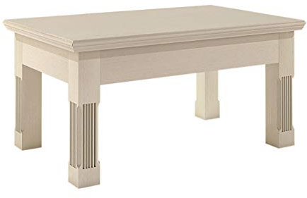 casamia Couchtisch mit Holzplatte mit Schublade Beistelltisch Duett 120 x 70 cm Pinie massiv lipizano