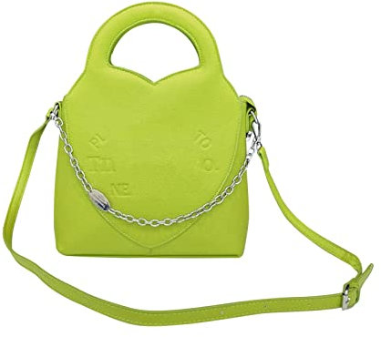 Neon Damen Taschen 2023 Damen Taschen Trendy Fashion Drawstring Lady Bag Border Casual Brief Handtasche Crossbody Gelb Mit Taschen (Mint Green, One Size)