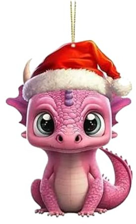 Laonajkd Dinosaurier deko Baumanhänger Weihnachtsanhänger für den Weihnachtsbaum, Weihnachtsschmuck oder Geschenk Anhänger Weihnachtsbaumschmuck, Anhänger, für Zuhause, Urlaub, Party mit Belastung