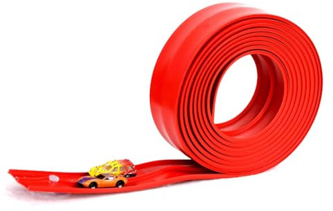 Speed Track 6m Flexible Toy Car Track with 2 Diecast Cars and Storage Bag - Indoor & Outdoor Flexible Race Track for Loops, Jumps, Ramps with Suction Cups for Windows, Doors Ideal for Boys, Girls
