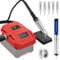 URUN Akku Lötkolben Set für Einhell 18V Akku,60W LCD Einstellbar Temperatur 180-480°C Cordless Lötkolben mit Saugstab | 20g Lötdraht, Lötkolbenständer Work für Einhell Power X-Change 18V Akku