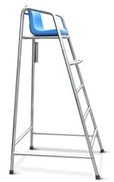 Rettungsschwimmerstuhl aus Edelstahl 304, Schiedsrichterstuhl, Rettungsschwimmer-Beobachtungsplattform, Sicherheitsverdickter Aussichtsstuhl, Lebensrettende Vorräte(H 150CM/59IN)