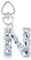 YSUY Sparkly Initial Letter Charm Keychain, Women's Bling Cup Accessories, Mini Backpack Bag Charm, Cute Heart Keychain Accessories for Girls, Women's Keychains for Car Keys, Good Gift Keychains (N)