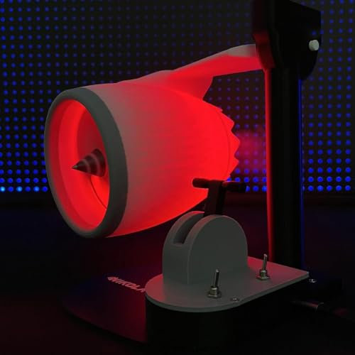 Creative Turbo Desktop Fan With Light, 2025 New Adjustable Aircraft Fan With Spray, 50ml Jet Engine Model Kit With Humidification Spray, Mechanical Science Aero Education Toy Gift (red)