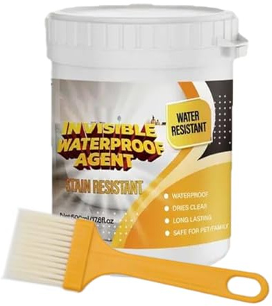 Wasserdichter Klebstoff - Unsichtbare Abdichtung Für Dach & Fliesen | 100g Reparaturmittel Gegen Lecks, Füllt Risse An Fensterbank, Badezimmer, WC, Beton & Metall | Mit Pinsel Für Innen & Außen