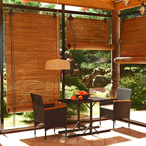 Mandloder 3-TLG. Garten-Essgruppe Schwarz, PE-Rattan & Akazienholz, Glastisch 110x53cm, inkl. 2 Stühle & Polster, für Terrasse, Balkon, Outdoor-Möbel