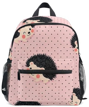 RPLIFE Niedlicher Igel-Rucksack für Kleinkinder, Mädchen, mit Namensschild, Mini, 3–8 Jahre