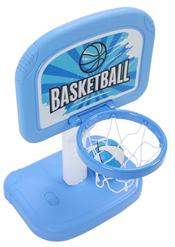 SUPYINI Juego de baloncesto interactivo en la piscina con canasta de baloncesto para piscina, altura ajustable para interior y exterior, incluye 2 bombas de pelota