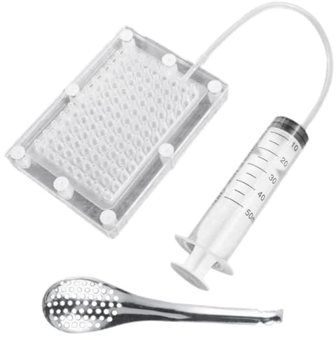 Hilai Professional Molecular Gastronomy Caviar Maker Gourmet Dispenser Caviar Filter Spherification Dropper with Tube & Spoon Tools