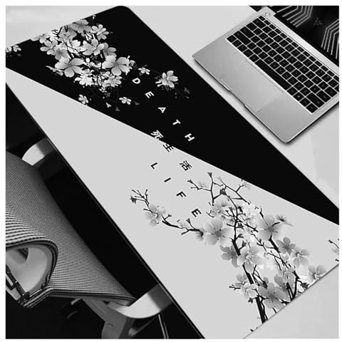 Tapis de Souris Cherry Blossom Pagoda for Ordinateur Portable de Jeu, Vitesse PC Gamer, Clavier, Tapis de Bureau, Tapis de Souris(60x30cm)