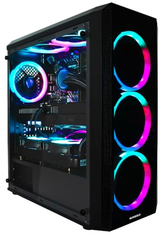 Greed® MK2 Pro - Gaming PC - AMD Ryzen 7 5700X + AMD Radeon RX 9070 16GB | High End Schneller RGB Computer + 4K Rechner mit 4,6 GHZ - 16 GB DDR4 RAM - Wasserkühlung - 2TB SSD - WLAN + Windows 11 Pro