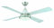 AireRyder Energiespar Deckenventilator Cosmos inklusive Licht und Fernbedienung, 132 cm, Nickel