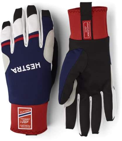 Hestra Herren Windstopper Race Tracker 5 Finger Handschuhe Blau/Schwarz 8