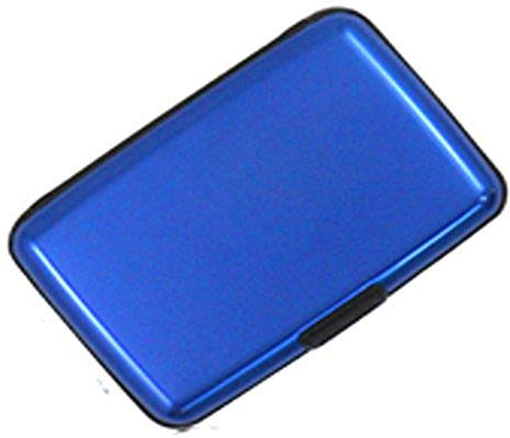 Rohans Aluminium Credit Card Holder Wallet CASE Purse Metal Business Card Protector UK (Blue)