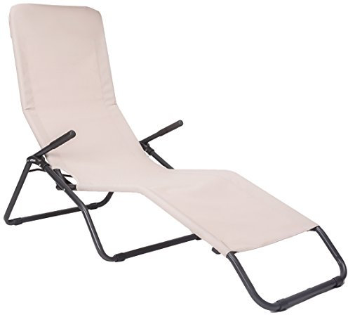 Stiliac 6800 Liege Pasha, beige gemustert, Rundrohr, Wippliege