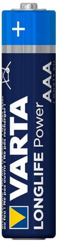 Varta Longlife Power, batteria alcalina, Micro AAA/LR03 04903 121 111 (batteria alcalina-manganese piatta, batteria piatta Block High Loglife)