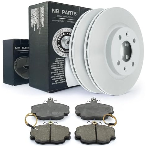 NB PARTS Bremsscheiben Bremsbeläge vorn 259mm passend für Dacia Logan Sandero Renault Clio Twingo