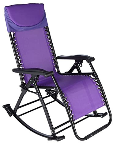 genialo Variabler-Schaukelstuhl, wandelbarer Schaukel- & Liegestuhl für Garten, Terrasse, Balkon, Relaxliege, Gartenliege verstellbar zu Gartenstuhl, Hochlehner, platzsparend, zusammenklappbar