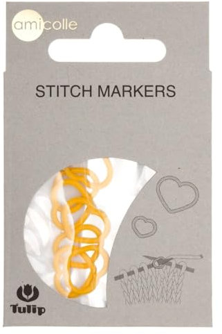 Tulip Maschenmarkierer Herzform L Gelb - 1 Stück