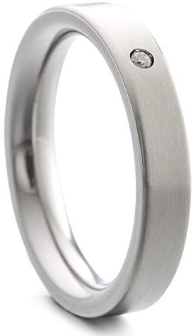 Heideman Ring Damen Paari aus Edelstahl silber farben matt oder poliert Damenring für Frauen mit Stein Zirkonia Kristall weiss Crystal Gr.50 hr7001-4-1-50