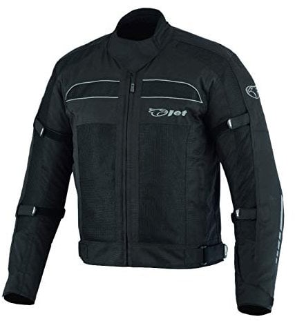 Jet Chaqueta Moto Hombre Verano con Armadura Malla Air Flow COLT (Negro, M (EU 48-50))
