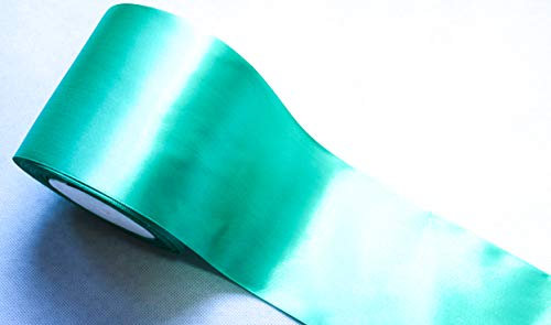 CaPiSo 22m Satinband 100 mm Schleifenband 10cm Breite Geschenkband Tischläufer Dekoband Dekoration Weihnachten Hochzeit (Türkis, 22m)