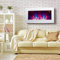 2025 TruFlame 89.2cm WIde Wall Mounted Arched White Glass Electric Fire with Pebble Effect and 7 colour Side LEDs