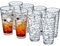 Amazing Abby Iceberg - Vasos de plástico de 24 onzas (juego de 8), bolas altas transparentes, apilables, sin BPA, a prueba de roturas, aptos para lavavajillas