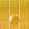 PartyWoo Foil Fringe Curtains Lametta Vorhänge, 3 Stück Party Hintergrund, Gestreift, Gold, Partydeko für Hochzeit, Baby Shower, 1x2m