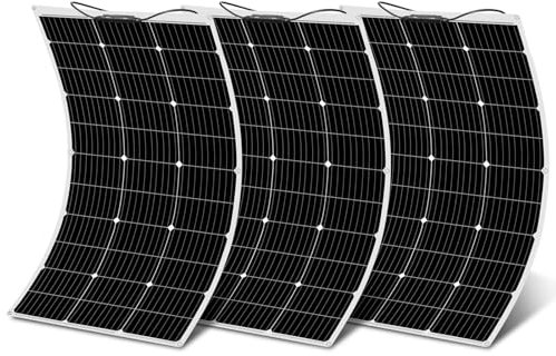 Lot de 3 panneaux solaires photovoltaïques 300 W 12 V 100 W chargeur solaire mince flexible pour batterie 12 V